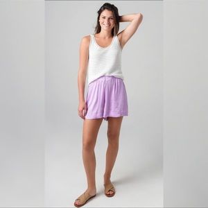 Vince Lavender Satin Pull On Shorts